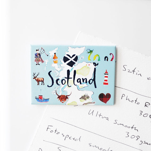 Scotland Map and Icons Magnet