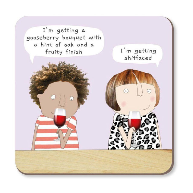 Wine Tasting Collage Illustration Coaster