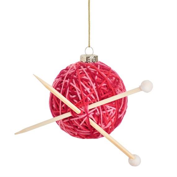 Knitting Ball Shaped Bauble