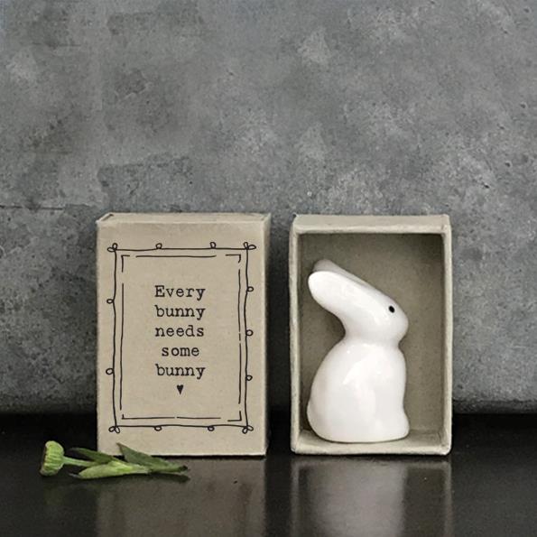 Small Porcelain Bunny in Matchbox