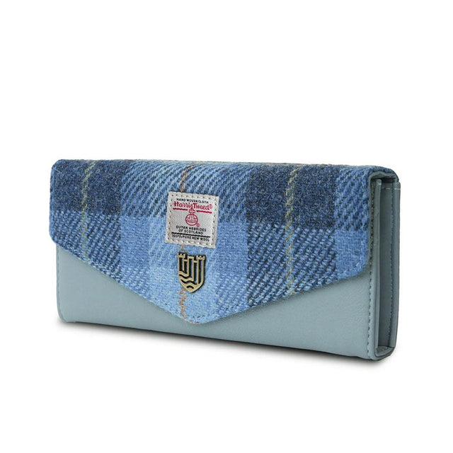 Large Blue Tartan Clasp Purse