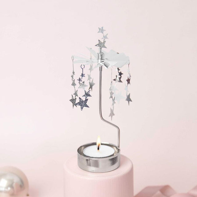 Silver Night Sky Tea Light Rotary