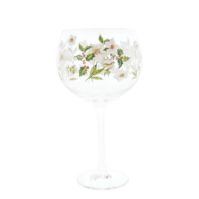 Christmas Rose Copa Gin Glass