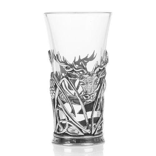 Stag Shot Glass & Pewter Holder