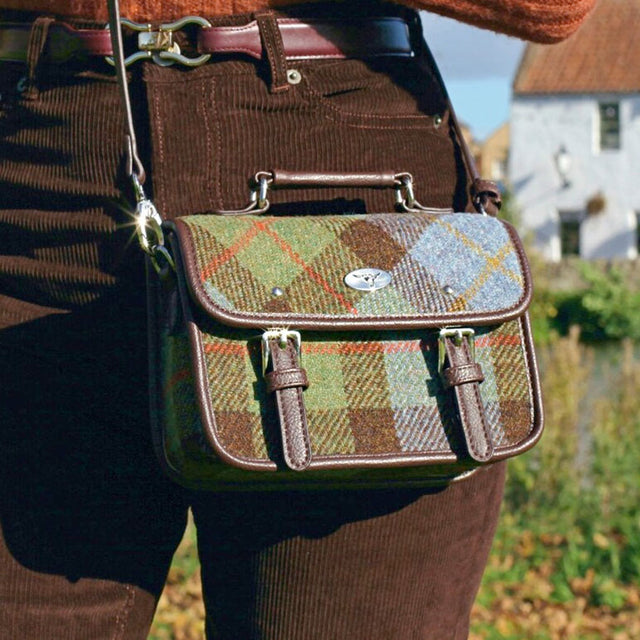 MacLeod Tartan Harris Tweed Bervie Mini Satchel Bag