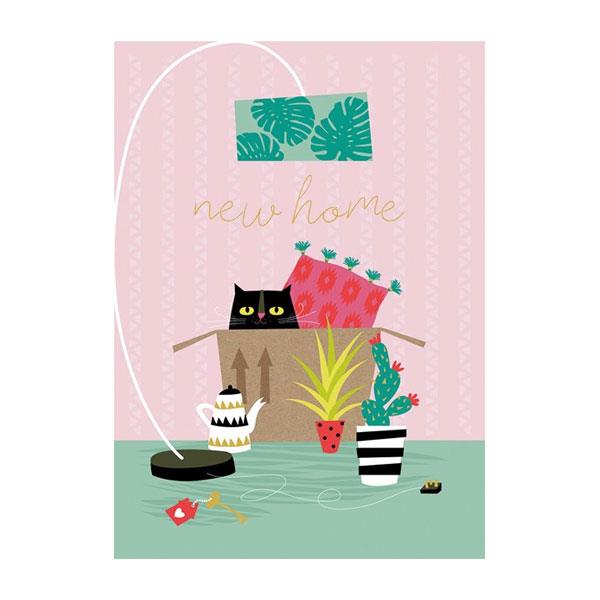 New Home Cat Greeting Card