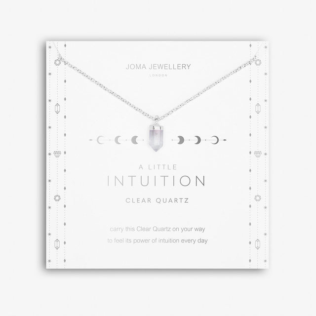 A Little Intuition Clear Quartz Crystal Pendant Necklace