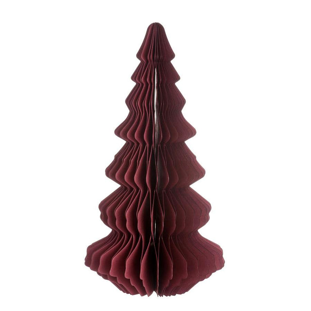 Large Deep Red Honeycomb Tree Paper Standing Decoration