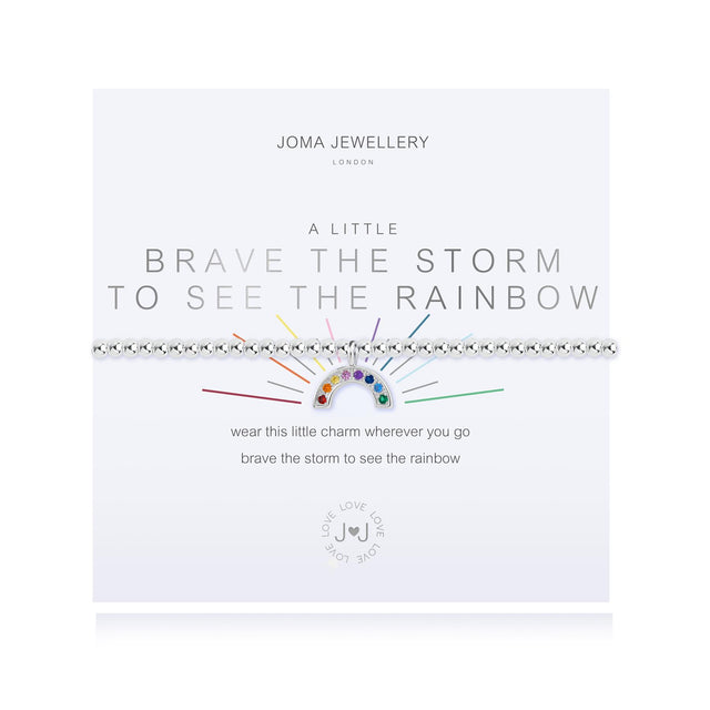 A Little Brave The Storm To See The Rainbow Charm Bracelet