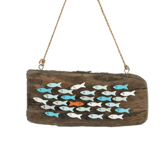 School of Anchovies Driftwood Hanging Decoration