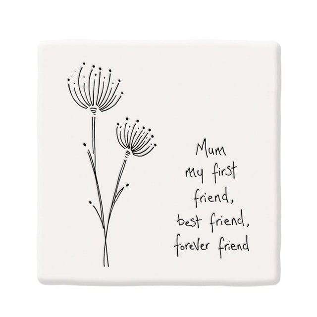 Floral Mum Porcelain Coaster