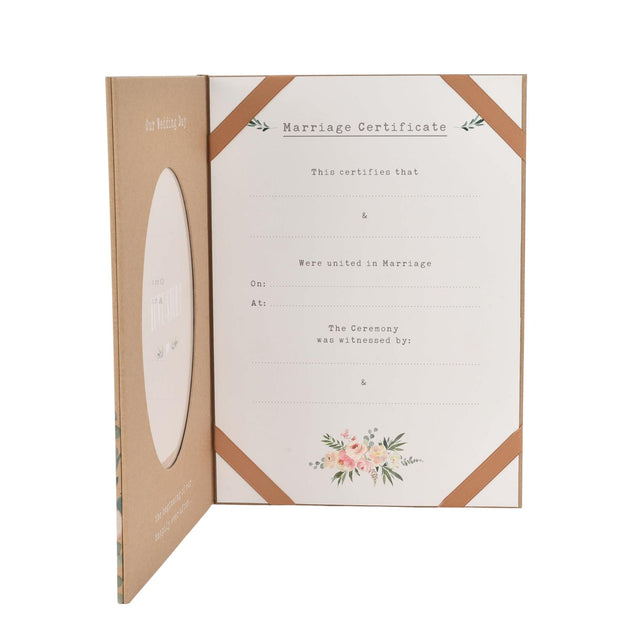 Love Story Wedding Certificate Holder Book