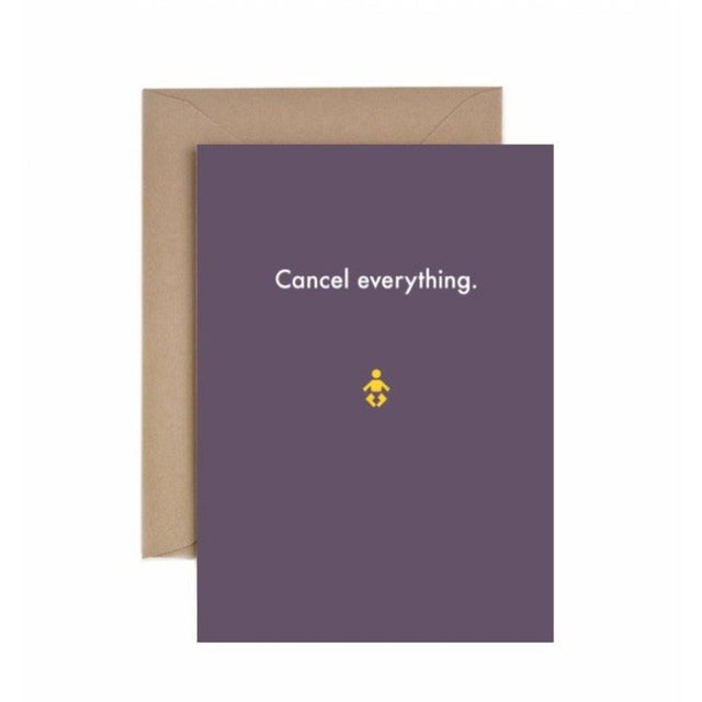 Cancel Everything New Baby Card