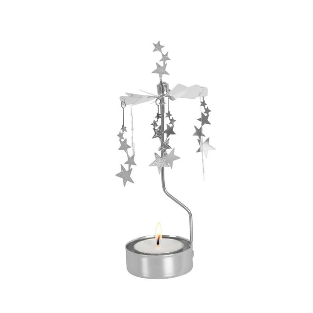 Silver Night Sky Tea Light Rotary