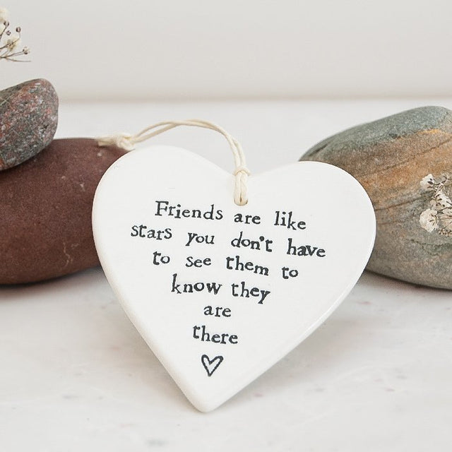 Friends are Like Stars Porcelain Heart