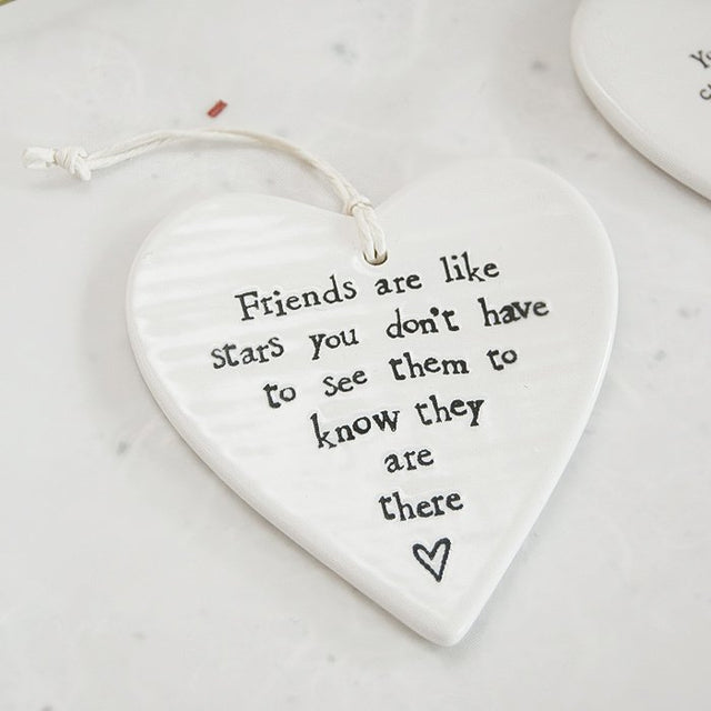 Friends are Like Stars Porcelain Heart