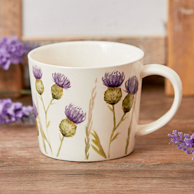 Watercolour Thistle Ceramic Mug