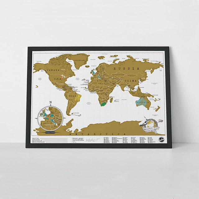 Scratch Map Travel Poster